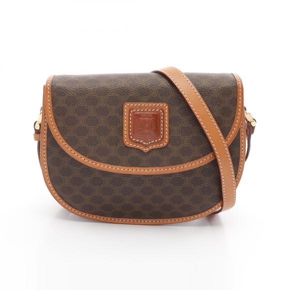 Celine Macadam Shoulder Bag Leather Brown - Picture 1 of 7
